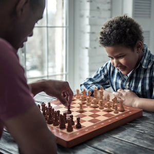 Husaria Professional Staunton Tournament No. 4 Wooden Chess Game Set, 3" Kings
