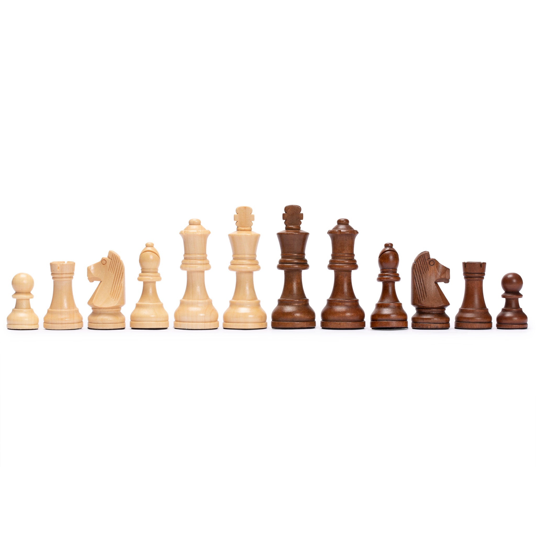 Husaria Professional Staunton Tournament No. 4 Wooden Chess Game Set, 3" Kings