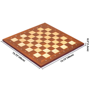 Husaria Professional Staunton Tournament Chess Board, No. 4, 16 Inches