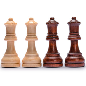 Husaria Staunton Tournament No. 6 Chessmen with 2 Extra Queens and Wooden Box, 3.9" Kings