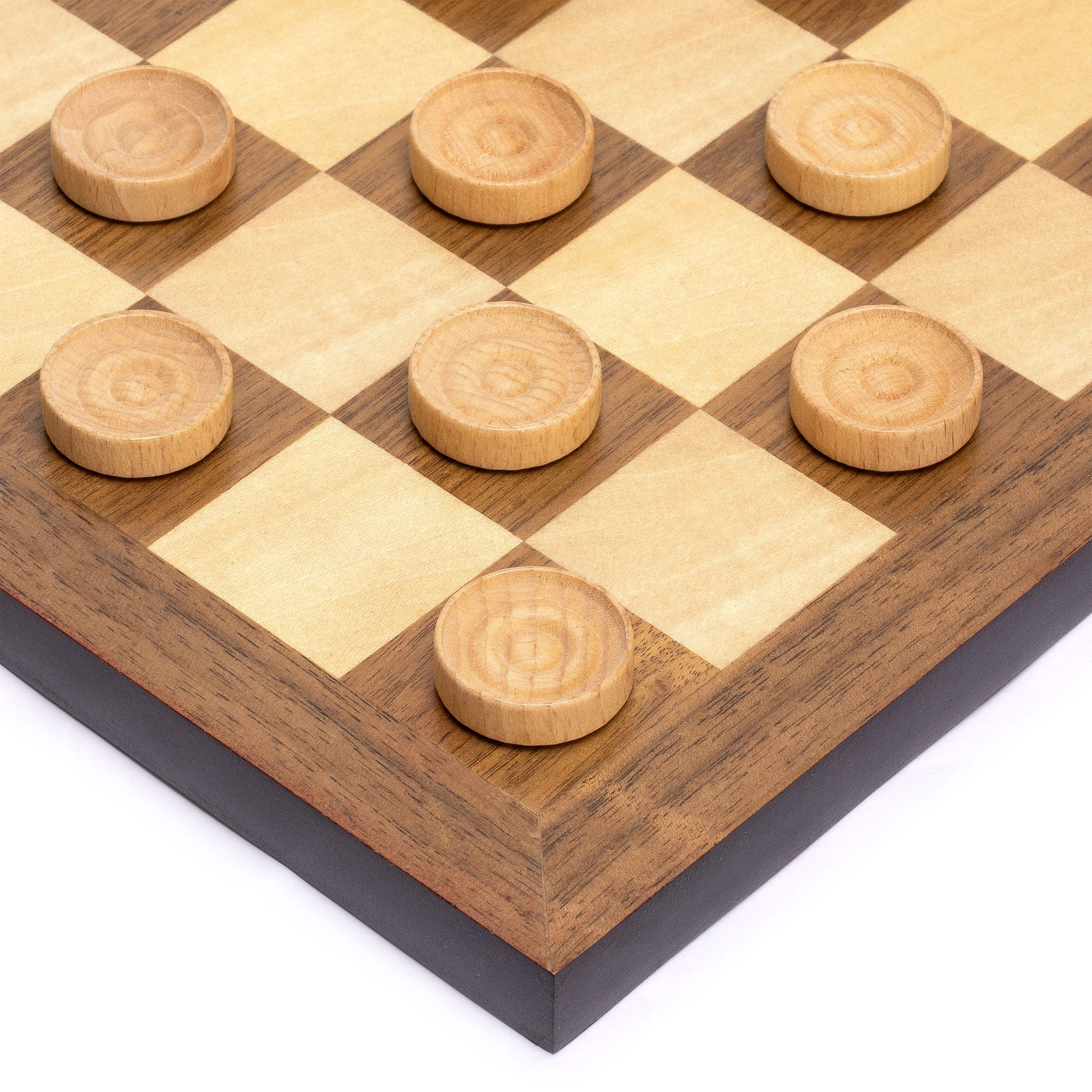 Husaria Reversible Checkers and Draughts Wooden Game Set - 10x10 and 8x8 Board