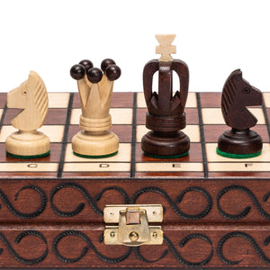 Husaria European International Chess Wooden Game Set, "King's International" - 14" Medium Size Chess Set