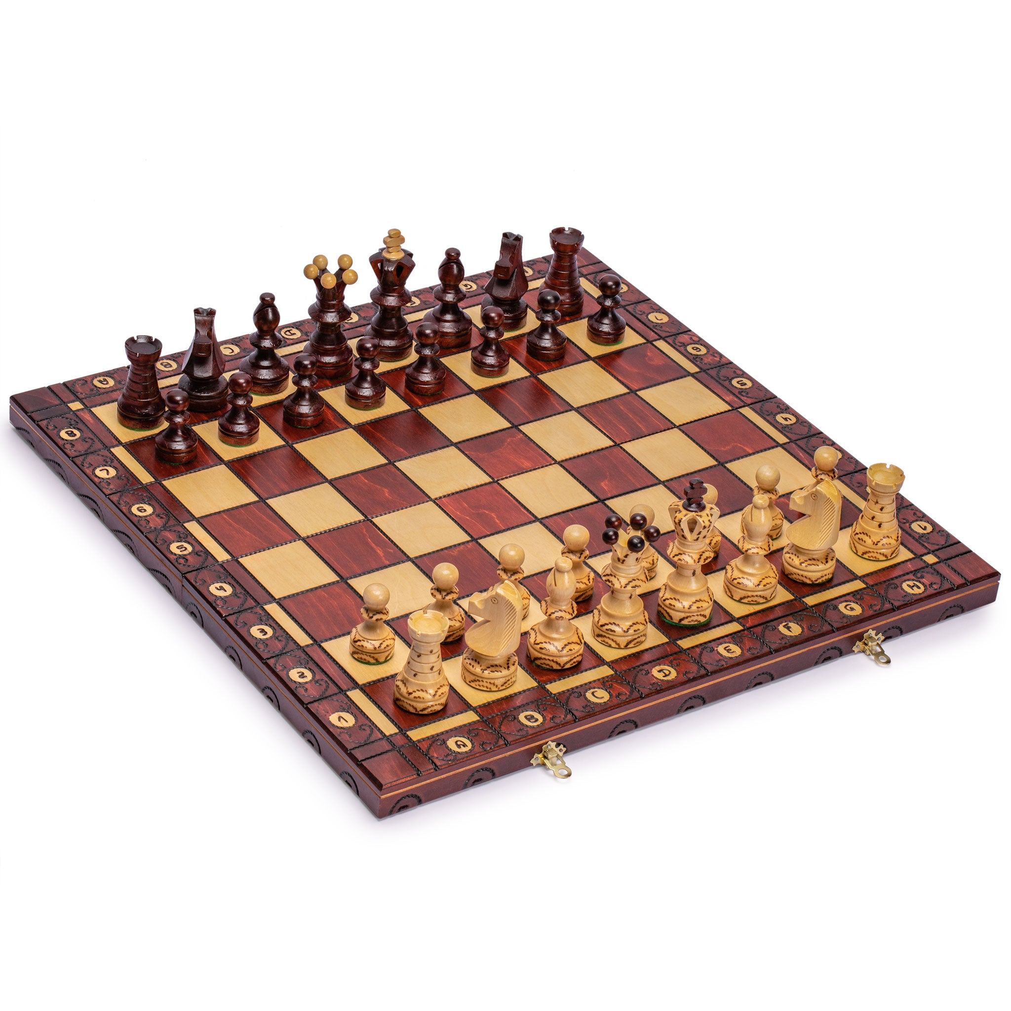Husaria European International Chess Wooden Game Set, "Ambassador" - 21.7"