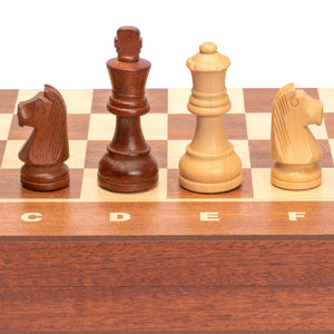 Husaria Professional Staunton Tournament No. 4 Wooden Chess Game Set, 3" Kings-Husaria