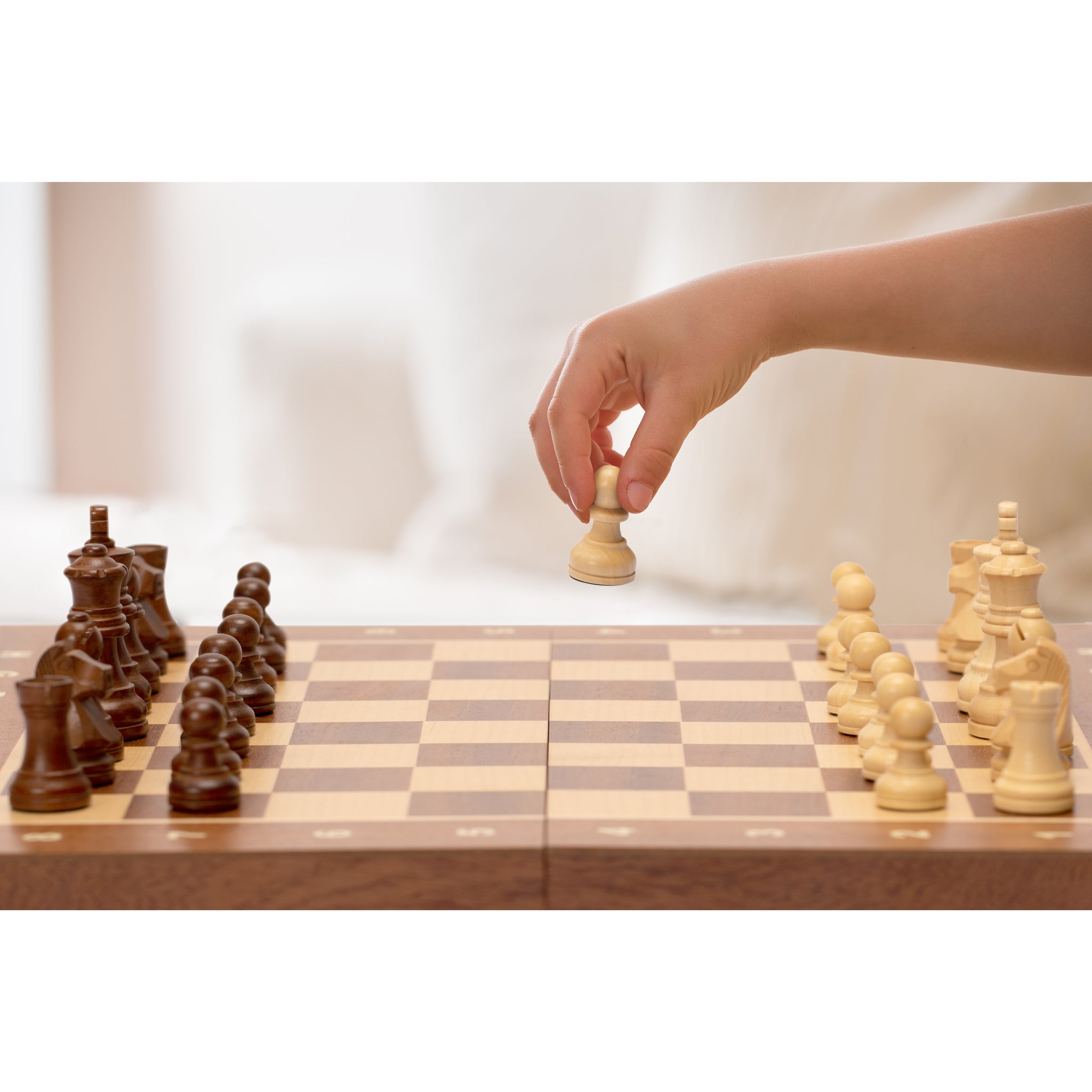 Husaria Professional Staunton Tournament No. 4 Wooden Chess Game Set, 3" Kings-Husaria