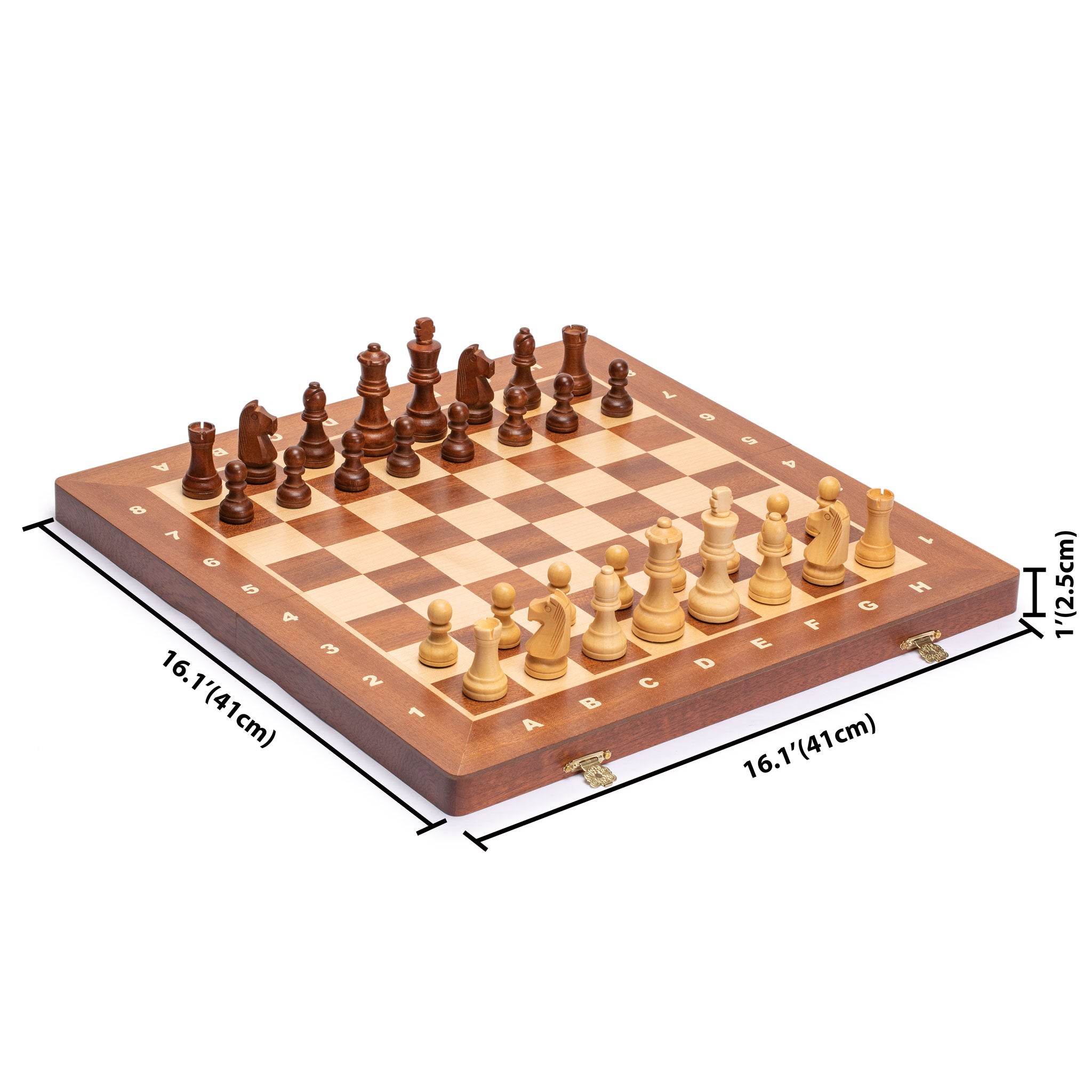 Husaria Professional Staunton Tournament No. 4 Wooden Chess Game Set, 3" Kings-Husaria