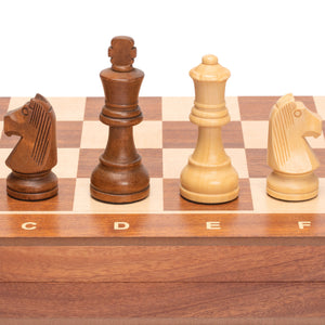 Husaria Professional Staunton Tournament No. 5 Wooden Chess Game Set, 3.6" Kings
