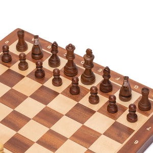 Husaria Professional Staunton Tournament No. 5 Wooden Chess Game Set, 3.6" Kings-Husaria