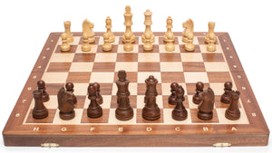 Husaria Professional Staunton Tournament No. 5 Wooden Chess Game Set, 3.6" Kings-Husaria