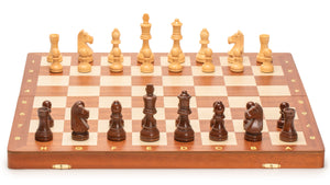 Husaria Professional Staunton Tournament No. 6 Wooden Chess Game Set, 3.9" Kings-Husaria