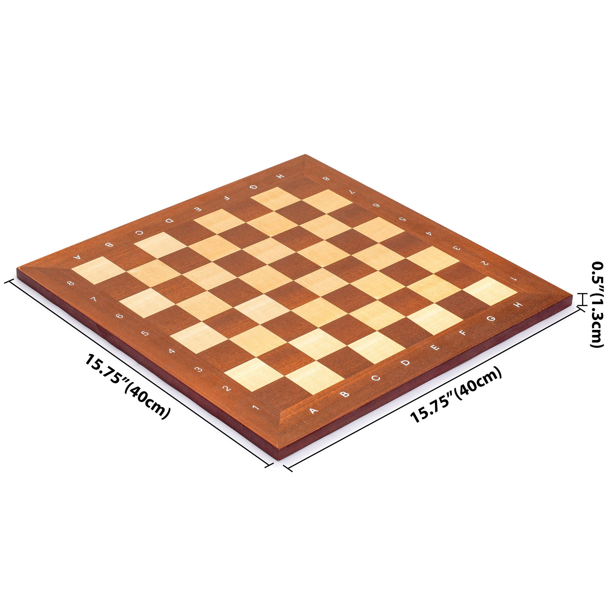 Husaria Professional Staunton Tournament Chess Board, No. 4, 16 Inches-Husaria