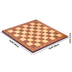 Husaria Professional Staunton Tournament Chess Board, No. 5, 18.9"-Husaria
