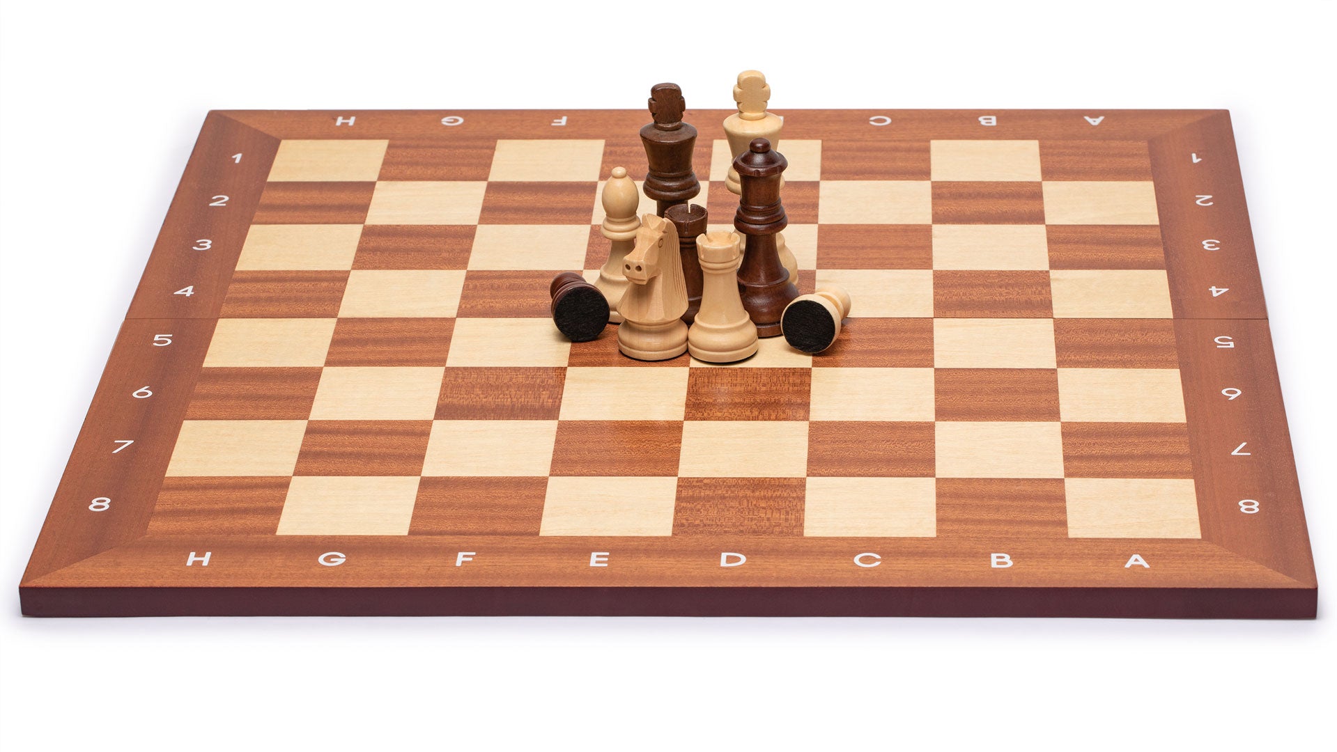 Husaria Magnetically Assembled Professional Staunton Tournament Chess Board, No. 5, 18.9"-Husaria