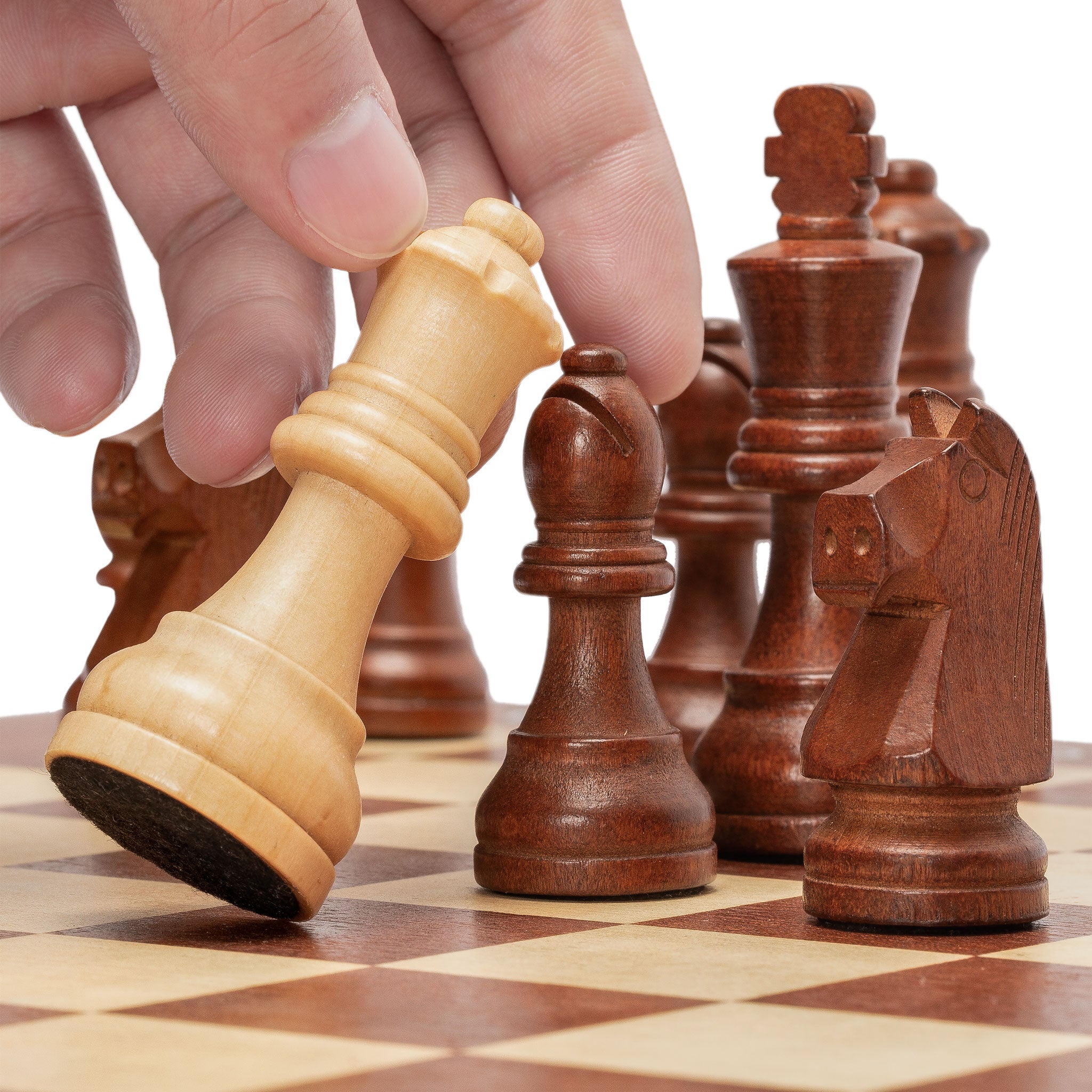 Husaria Staunton Tournament No. 4 Chessmen with 2 Extra Queens and Wooden Box, 3" Kings-Husaria