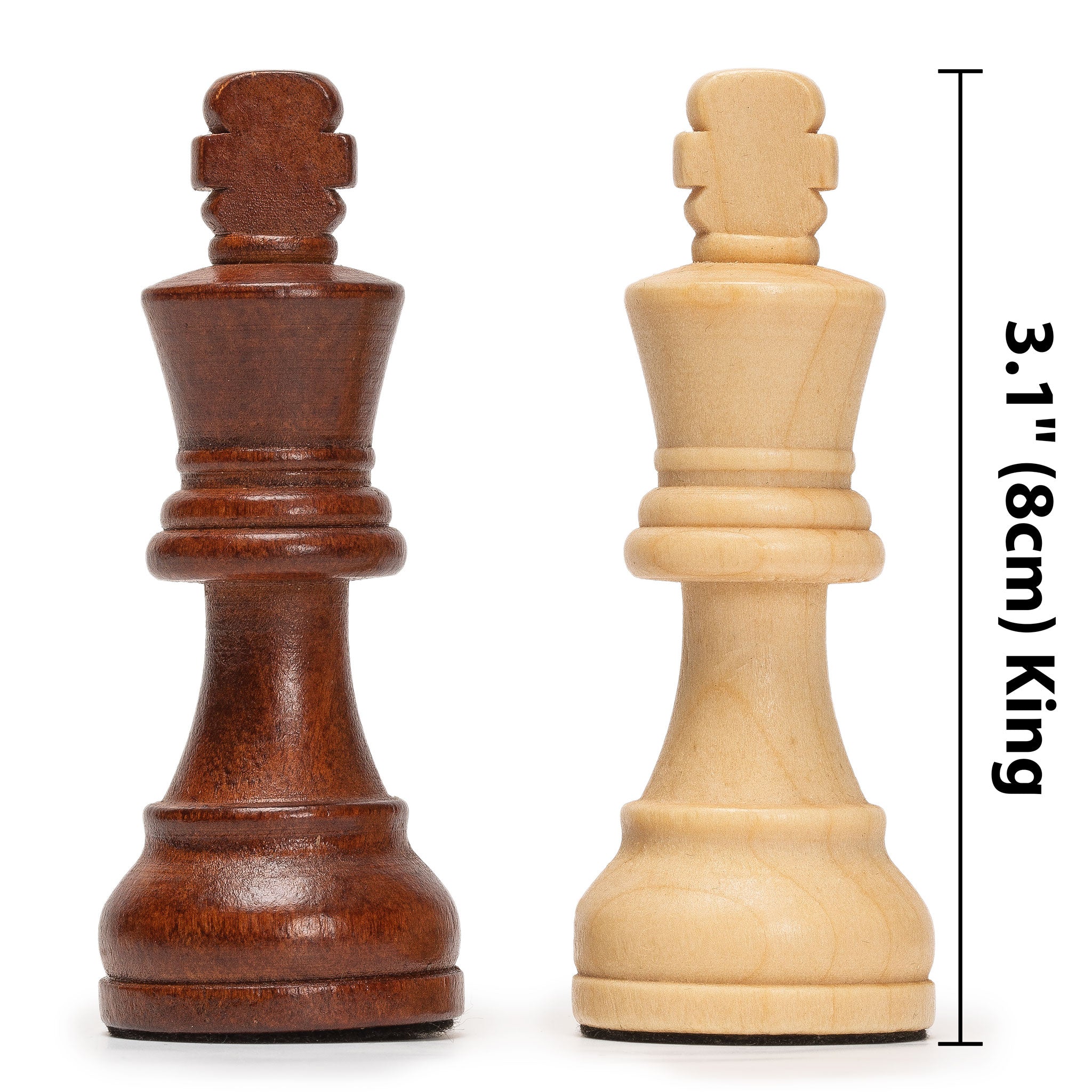 Husaria Staunton Tournament No. 4 Chessmen with 2 Extra Queens and Wooden Box, 3" Kings-Husaria