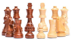Husaria Staunton Tournament No. 4 Chessmen with 2 Extra Queens and Wooden Box, 3" Kings-Husaria