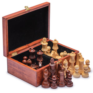 Husaria Staunton Tournament No. 6 Chessmen with 2 Extra Queens and Wooden Box, 3.9" Kings-Husaria