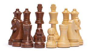 Husaria Staunton Tournament No. 6 Chessmen with 2 Extra Queens and Wooden Box, 3.9" Kings-Husaria