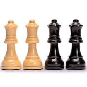 Husaria Staunton Tournament No. 5 Chessmen with 2 Extra Queens and Wooden Box, 3.6" Kings-Husaria