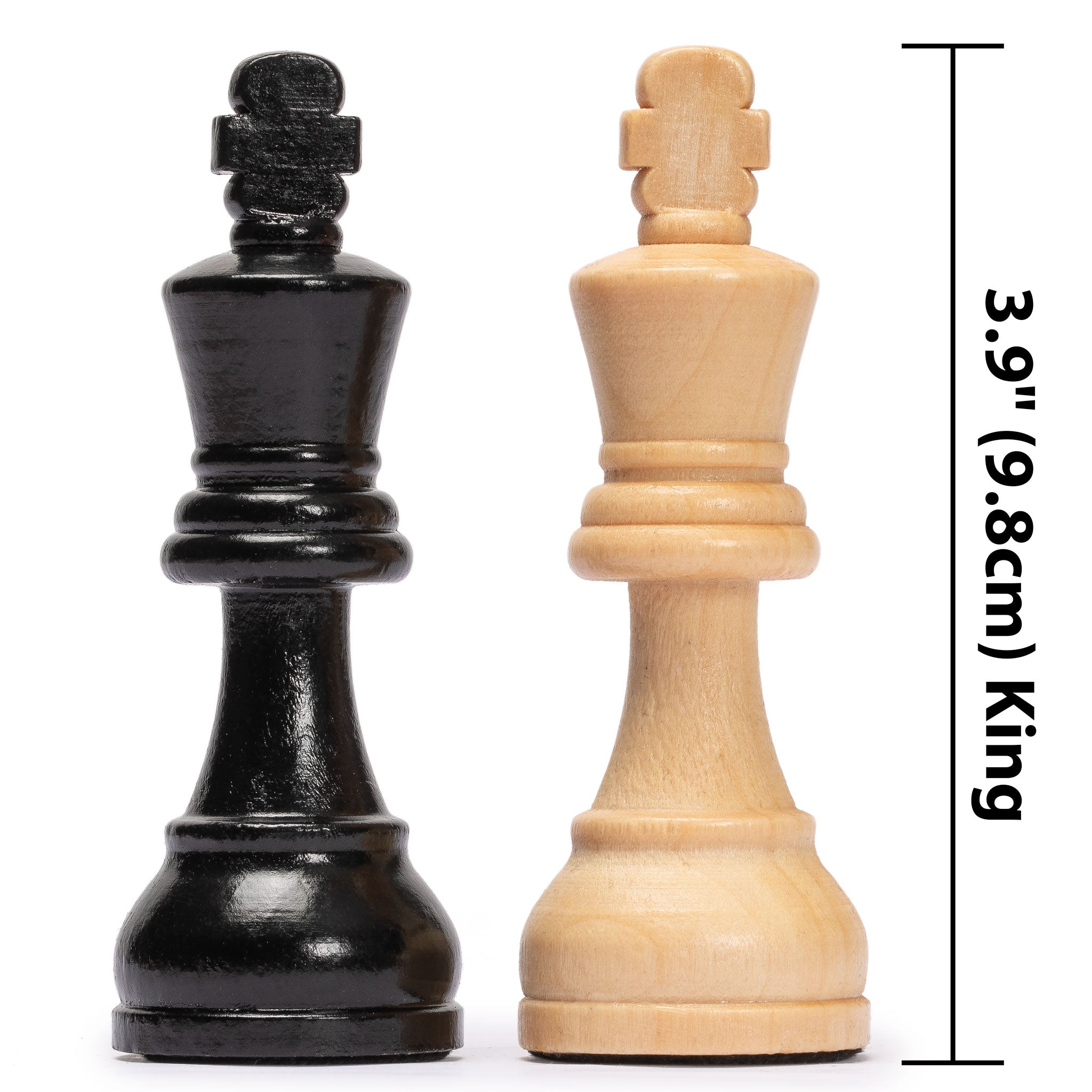 Husaria Staunton Tournament No. 6 Chessmen with 2 Extra Queens and Wooden Box, 3.8" Kings-Husaria