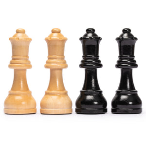 Husaria Staunton Tournament No. 6 Chessmen with 2 Extra Queens and Wooden Box, 3.8" Kings-Husaria