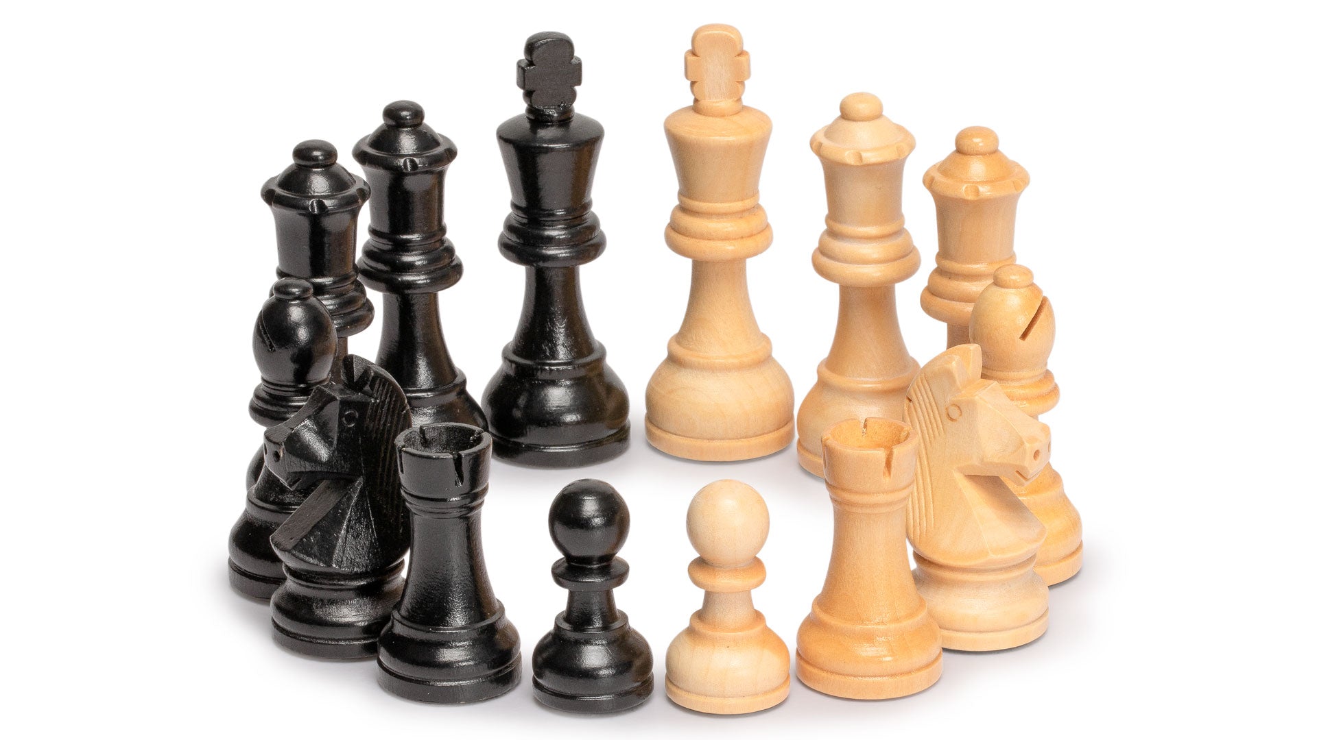 Husaria Staunton Tournament No. 6 Chessmen with 2 Extra Queens and Wooden Box, 3.8" Kings-Husaria