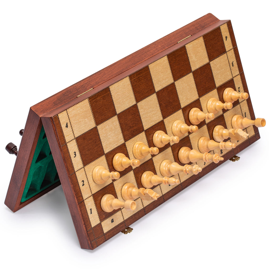 Husaria Large Magnetic Wooden Chess Game Set - 15"