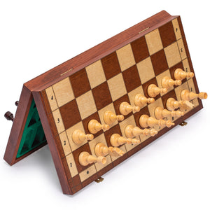 Husaria Large Magnetic Wooden Chess Game Set - 15"