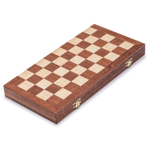 Husaria 15.4-Inch International Checkers Folding Wooden Game Set - 10x10 Board-Husaria