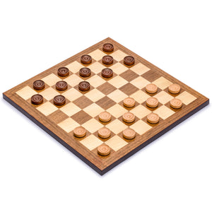 Husaria Reversible Checkers and Draughts Wooden Game Set - 10x10 and 8x8 Board-Husaria