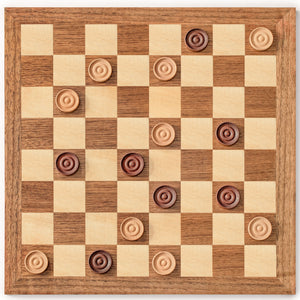 Husaria Reversible Checkers and Draughts Wooden Game Set - 10x10 and 8x8 Board-Husaria