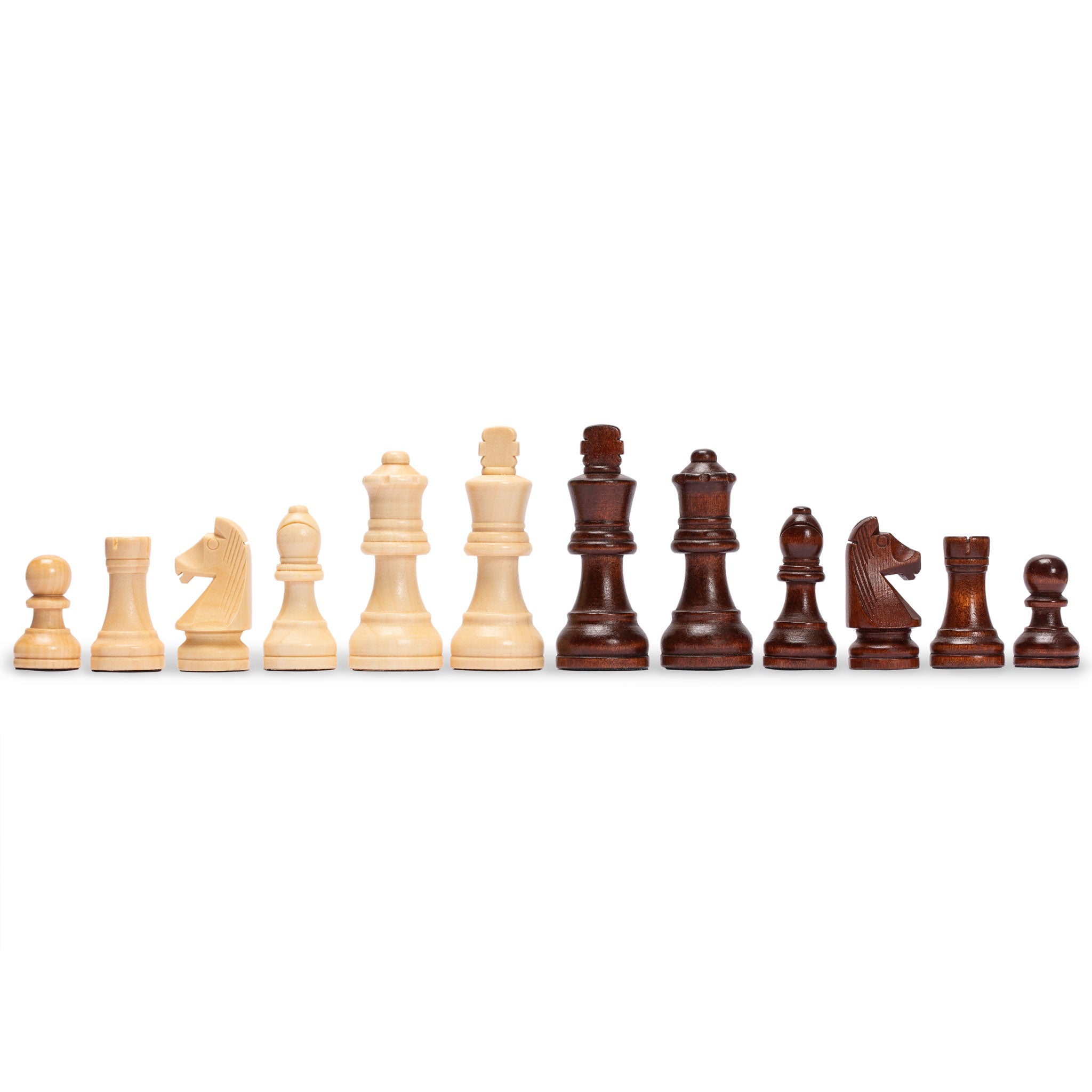 Medium 3-in-1 Wooden Chess, Checkers, and Backgammon Board Game Set - 16"-Husaria