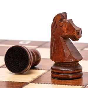Medium 3-in-1 Wooden Chess, Checkers, and Backgammon Board Game Set - 16"-Husaria