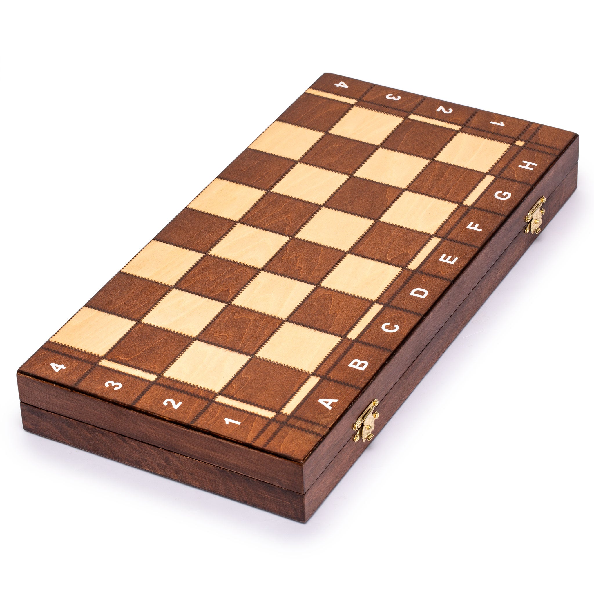 Medium 3-in-1 Wooden Chess, Checkers, and Backgammon Board Game Set - 16"-Husaria