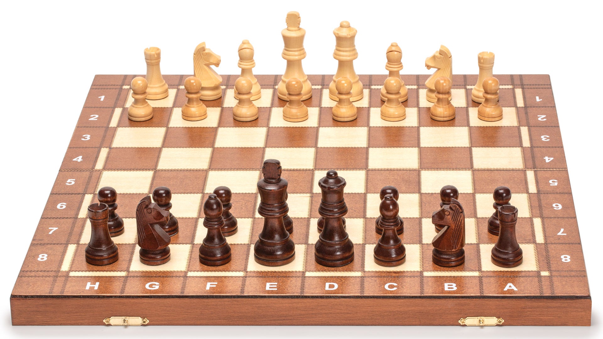 Medium 3-in-1 Wooden Chess, Checkers, and Backgammon Board Game Set - 16"-Husaria