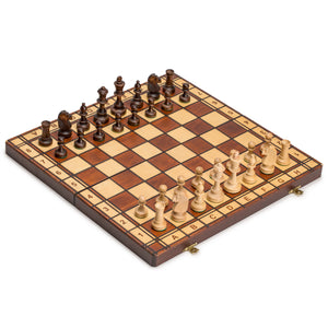 Jowisz Decorative Folding Chess Set with 16-Inch Board-Husaria