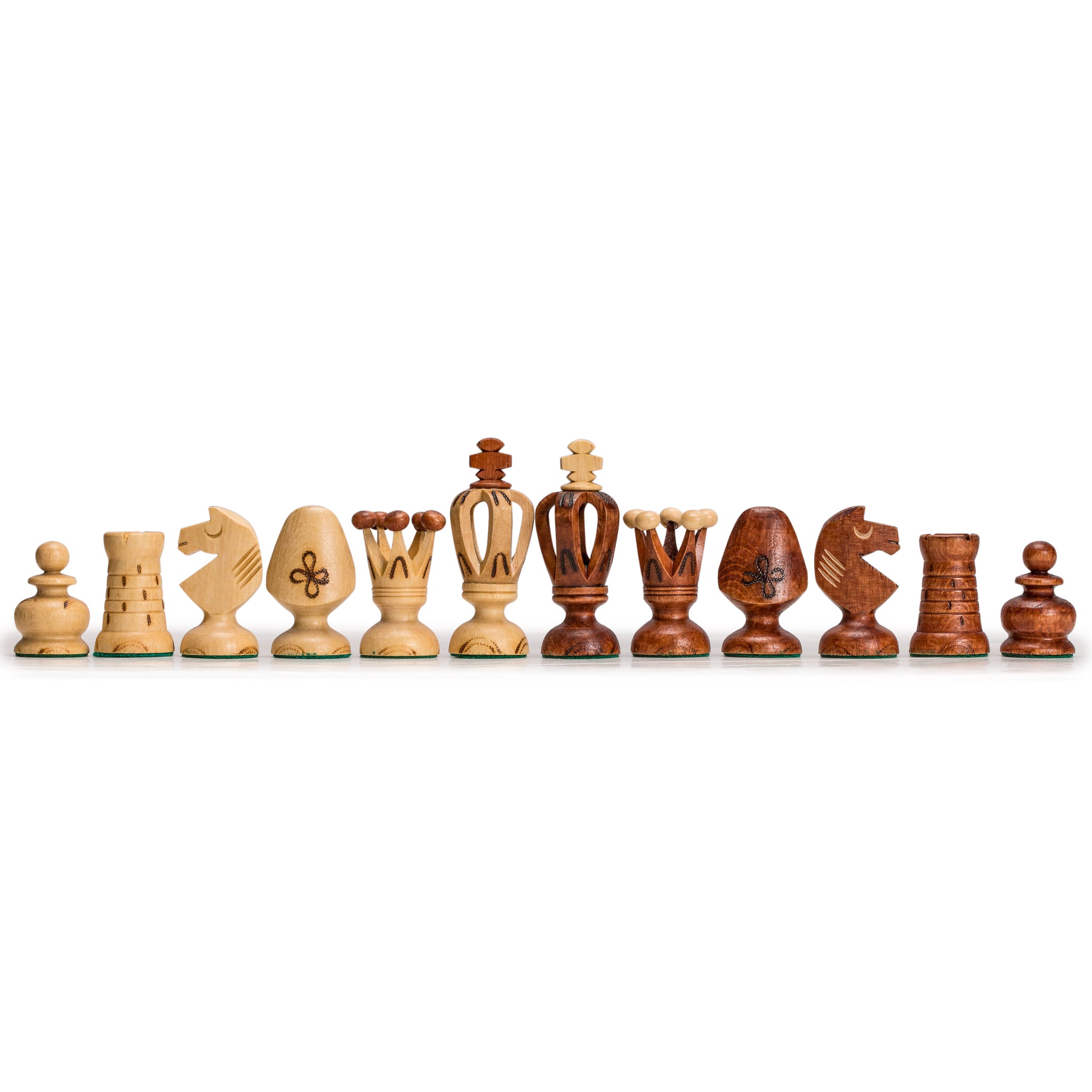 Wooden European International Chess Set, 19 x 18.5 Inches, "Royal 48"-Husaria