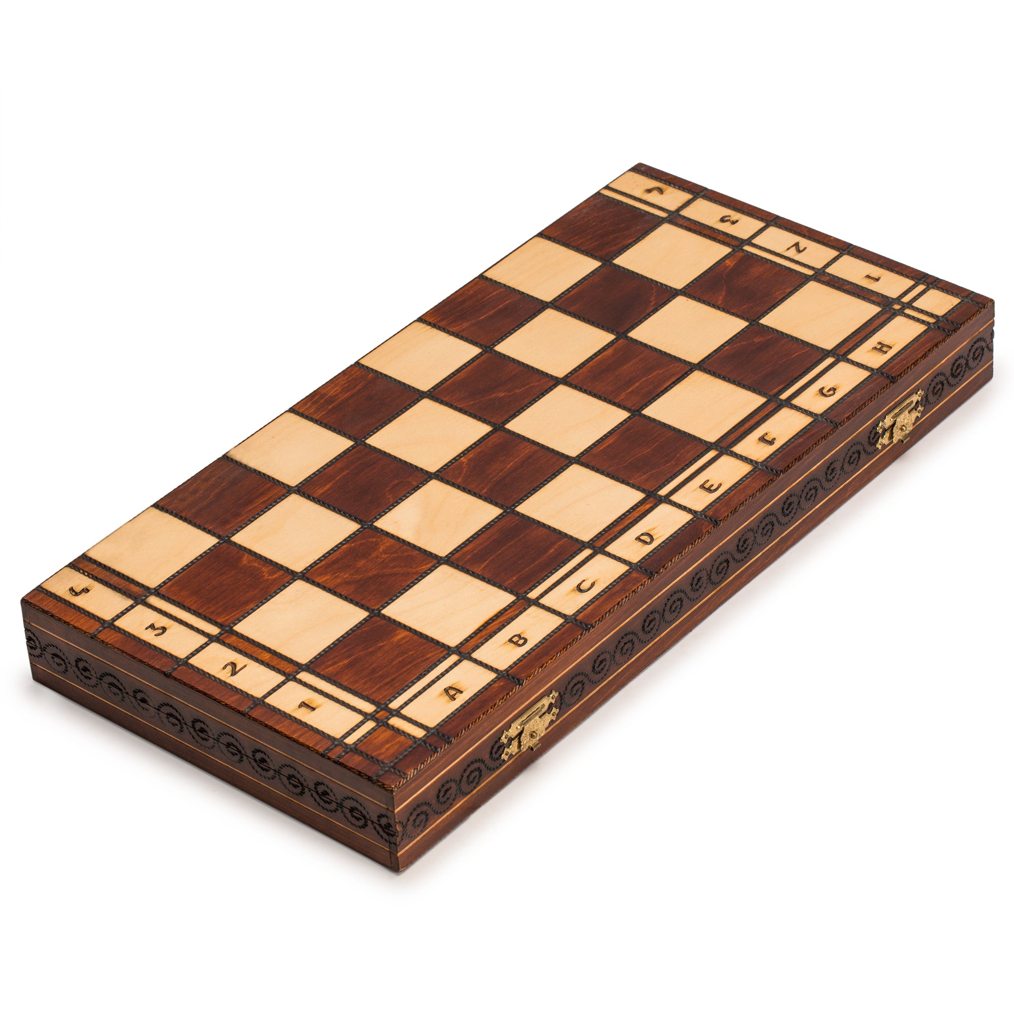 Wooden European International Chess Set, 19 x 18.5 Inches, "Royal 48"-Husaria