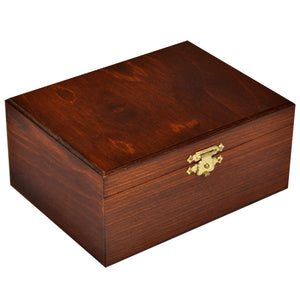 Staunton No. 4 Tournament Chess Pieces with Wooden Box, 3.1" Kings-Husaria