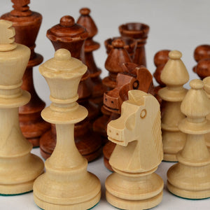 Staunton No. 4 Tournament Chess Pieces with Wooden Box, 3.1" Kings-Husaria