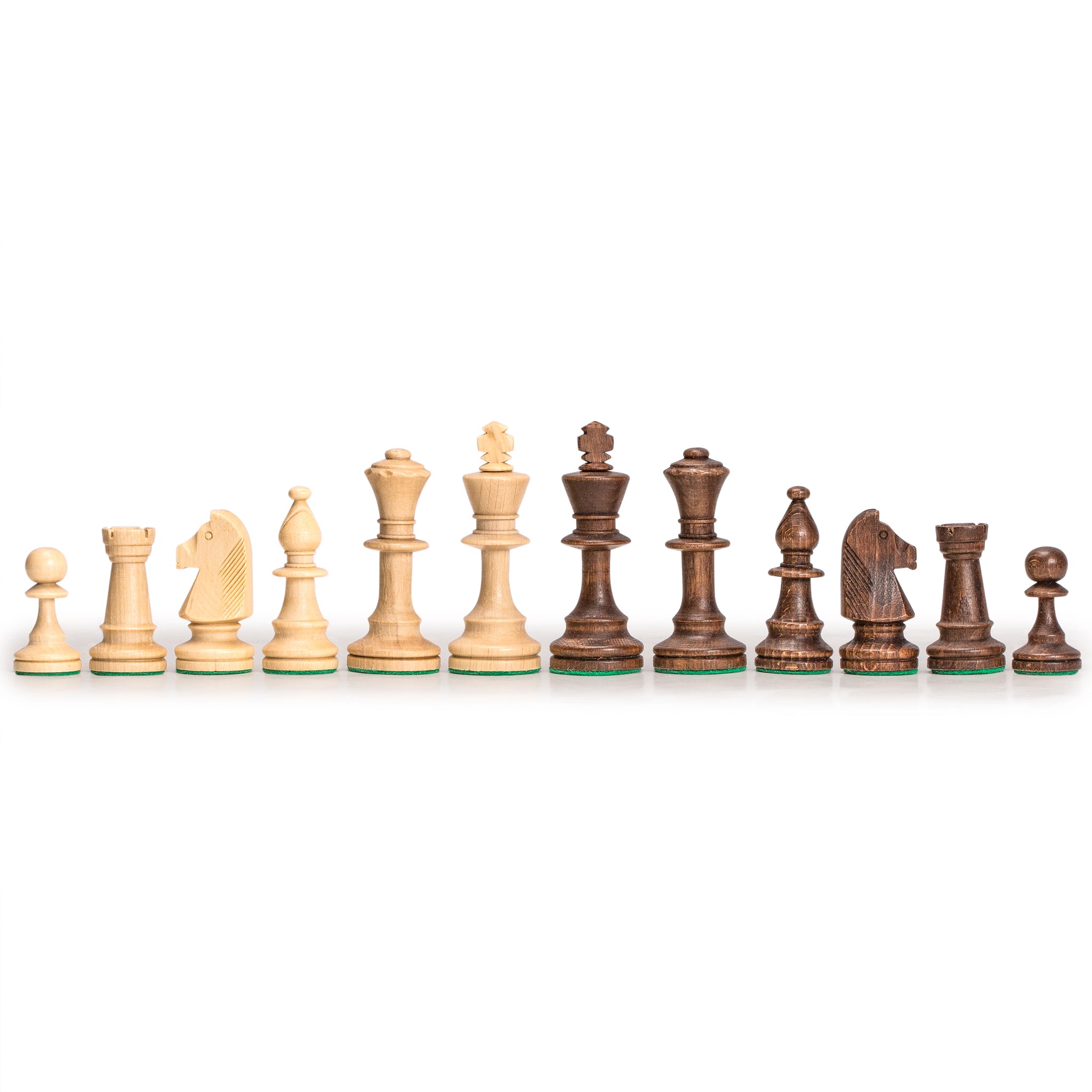 Staunton No. 5 Tournament Chess Pieces in Wooden Box - 3.5" King-Husaria