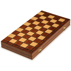 International Checkers (Draughts) Set in Folding Wooden Case - 100 Playing Field-Husaria