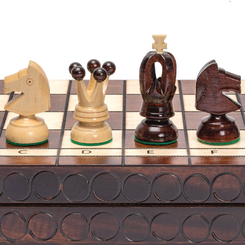 Husaria European International Chess Wooden Game Set, "King's Classic" - 18" Large Size Chess Set-Husaria
