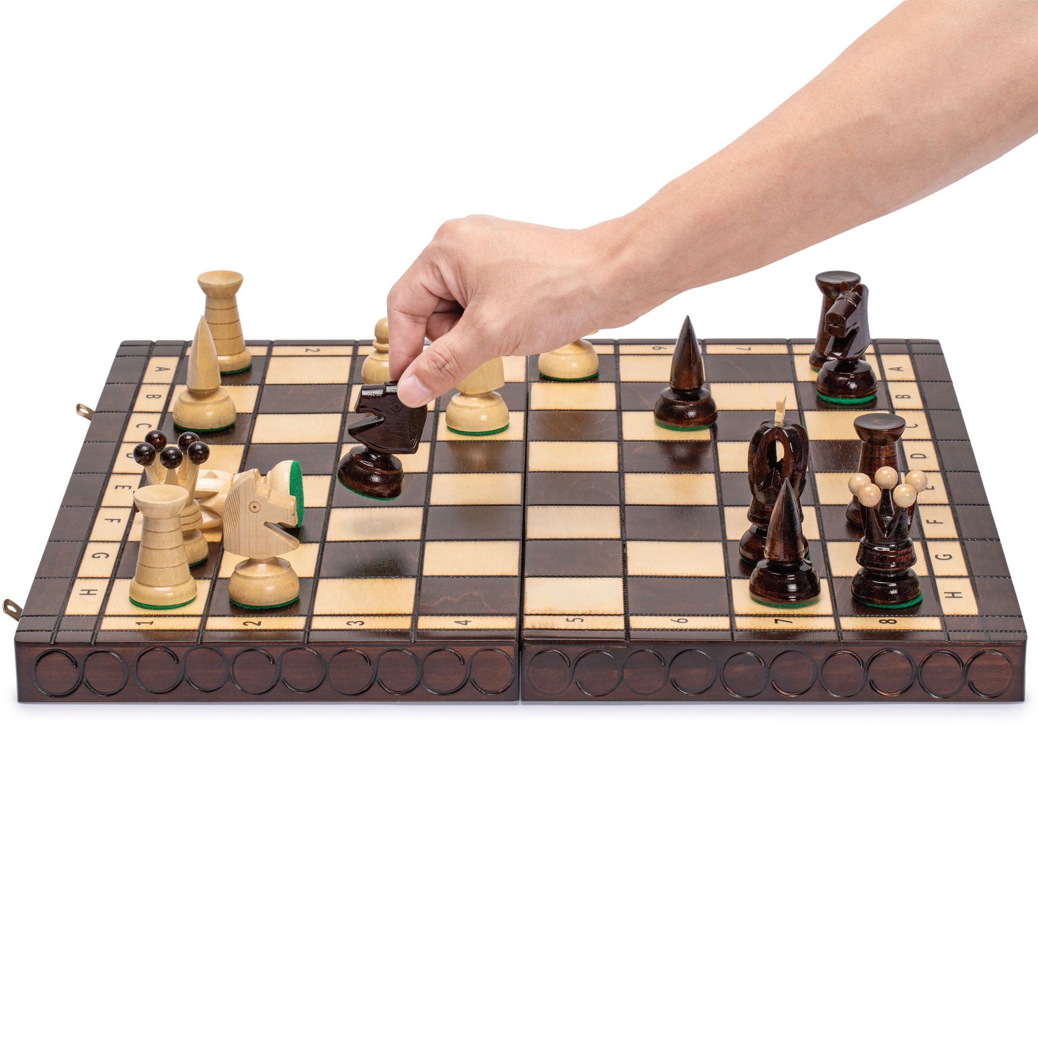 Husaria European International Chess Wooden Game Set, "King's Classic" - 18" Large Size Chess Set-Husaria