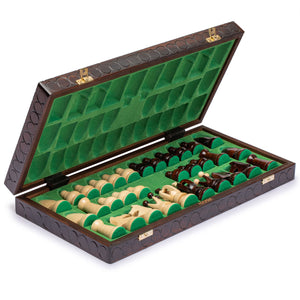 Husaria European International Chess Wooden Game Set, "King's Classic" - 18" Large Size Chess Set-Husaria