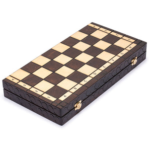 Husaria European International Chess Wooden Game Set, "King's Classic" - 18" Large Size Chess Set-Husaria