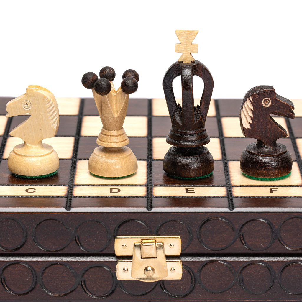 Husaria European International Chess Wooden Game Set, "King's Classic" - 13.8" Medium Size Chess Set-Husaria