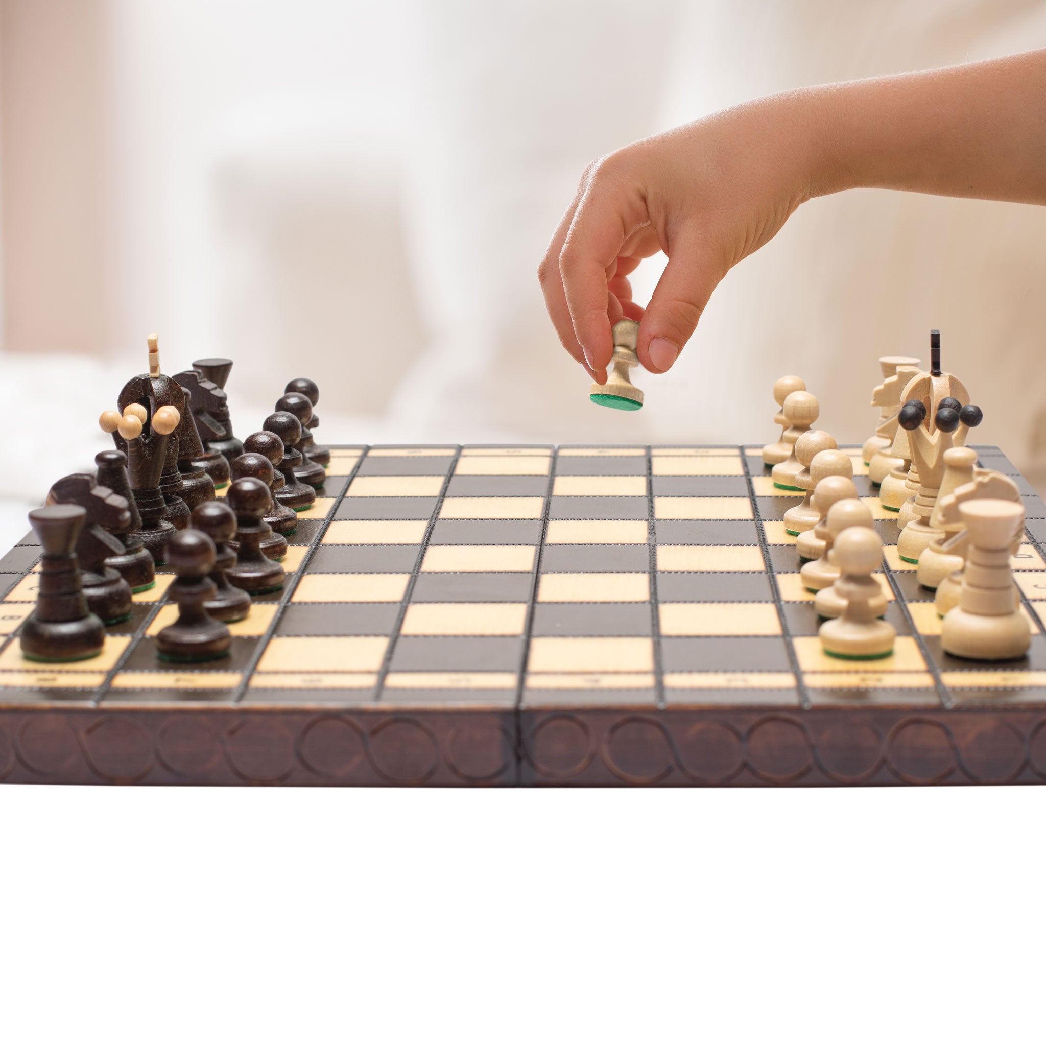 Husaria European International Chess Wooden Game Set, "King's Classic" - 13.8" Medium Size Chess Set-Husaria