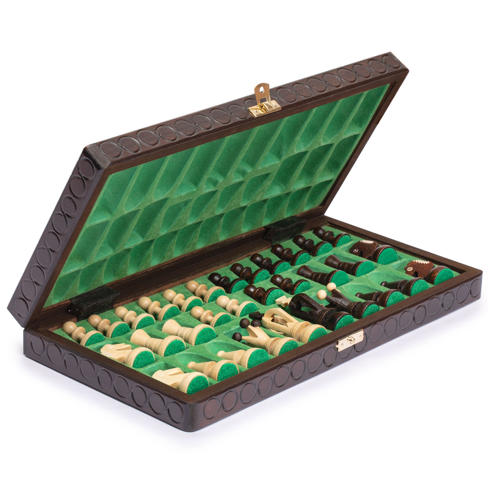 Husaria European International Chess Wooden Game Set, "King's Classic" - 13.8" Medium Size Chess Set-Husaria
