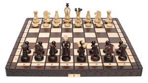 Husaria European International Chess Wooden Game Set, "King's Classic" - 13.8" Medium Size Chess Set-Husaria
